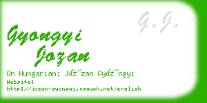 gyongyi jozan business card
