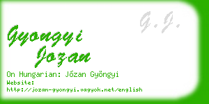gyongyi jozan business card